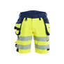 Hi-Vis shorts 4-way stretch - Hi-vis yellow/navy blue - 30R