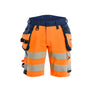 Hi-Vis shorts 4-way stretch - Orange/Navy blue - 30R