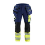 Blåkläder ToolRig™ Hi-Vis Work Trousers 4-Way Stretch - Navy blue/Hi-vis yellow - 30S