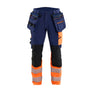 Blåkläder ToolRig™ Hi-Vis Work Trousers 4-Way Stretch - Navy blue/Orange - 30S