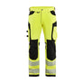 Hi-Vis Work Trousers 4-way stretch - Hi-vis yellow/Black - 30L