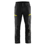 Service Work Trousers with stretch - Black/Hi-vis yellow - 30R