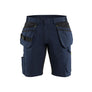 Service shorts with tool pockets - Dark navy blue/Hi-vis yellow - 30R