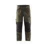 Service Work Trousers with Stretch - Dark olive green/Black - 30R