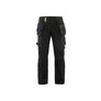 Craftsman Work Trousers 4-way stretch - Black/Hi-vis yellow - 30R
