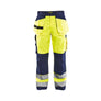 Hi-Vis Work Trousers - Hi-vis yellow/navy blue - 30R
