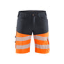 Hi-Vis shorts with stretch - Mid grey/ Hi-Vis Orange - 30R
