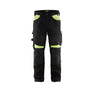 Craftsman Work Trousers - Black/Hi-vis yellow - 30R