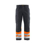 Hi-Vis Work Trousers - Mid grey/ Hi-Vis Orange - 30R