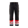 Hi-Vis Work Trousers - Black/Red hi-vis - 30R