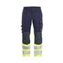 Multinorm Inherent Work Trousers with stretch - Navy blue/Hi-vis yellow - 30R