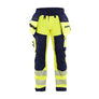 Hi-vis Softshell Work Trousers - Hi-vis yellow/navy blue - 30R