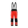 Hi-Vis Winter Work Trousers - Red hi-vis/black - 4XL
