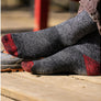 Mens Merino Wool Mountaineering Knee High Heavyweight Seamless Hiking Socks