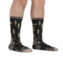 Mens Forest Patterned Boot Midweight Merino Wool Hiking Socks