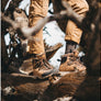 Mens Forest Patterned Boot Midweight Merino Wool Hiking Socks