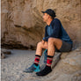 Mens Merino Wool Boot Midweight Seamless Patterned Hiking Socks