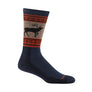 Mens Merino Wool Boot Midweight Seamless Patterned Hiking Socks