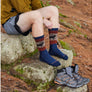 Mens Merino Wool Boot Midweight Seamless Patterned Hiking Socks