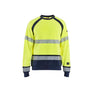 Sweatshirt Multinorm - Hi-vis yellow/navy blue - 4XL