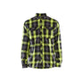 Flannel shirt - Black/Hi-vis yellow - 4XL