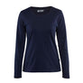 Women's Long Sleeved T-shirt - Navy blue - L