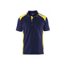 Polo shirt - Navy blue/Hi-vis yellow - 4XL