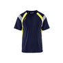 T-shirt - Navy Blue/Hi-vis yellow - 4XL