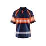 Hi-Vis Polo Shirt with UV-protection - Navy blue/Orange - 4XL