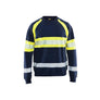 Hi-Vis Sweater - Navy blue/Hi-vis yellow - 4XL