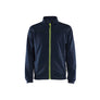 Sweatshirt with full zip - Dark navy blue/Hi-vis yellow - 4XL