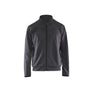 Sweatshirt with full zip - Mid grey/Black - 4XL
