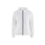 Hoodie with full zip - White/Dark grey - 4XL