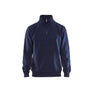 Sweatshirt with collar - Navy Blue - 4XL