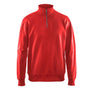 Sweatshirt with half zip - Red - 4XL