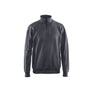 Sweatshirt with half zip - Mid grey - 4XL