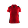Women's Polo Shirt - Red/Black - L