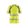 Hi-Vis UV-protected T-shirt - Hi-vis yellow/navy blue - 4XL