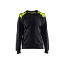 Women's Sweatshirt - Black/Hi-vis yellow - L