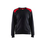 Women's Sweatshirt - Black/Red - L