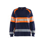 Women’s Hi-Vis Sweatshirt - Navy blue/Orange - L