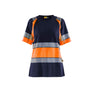Women’s Hi-Vis T-Shirt - Navy Blue/Orange - L