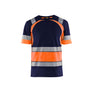 Hi-Vis T-shirt - Navy Blue/Orange - 4XL