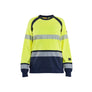Women's Sweatshirt Multinorm - Hi-vis yellow/navy blue - L