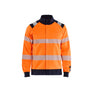 Multinorm Sweatshirt with full Zip - Orange/Navy blue - 4XL
