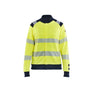 Women’s Multinorm Hi-Vis Sweatshirt Zip - Hi-vis yellow/navy blue - L