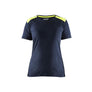 Women's t-shirt - Dark navy blue/Hi-vis yellow - L