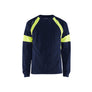 Long sleeved T-shirt - Navy Blue/Hi-vis yellow - 4XL
