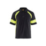 Polo Shirt with Hi-vis - Black/Hi-vis yellow - 4XL