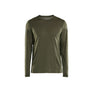 Long-sleeved Merino Wool T-shirt - Forest Night - 4XL